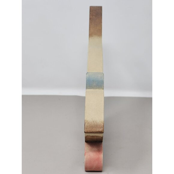 Vintage Signed M Moore 1991 Hand Painted Wooden Cat Figurine Folk‎ Art - Picture 5 of 10